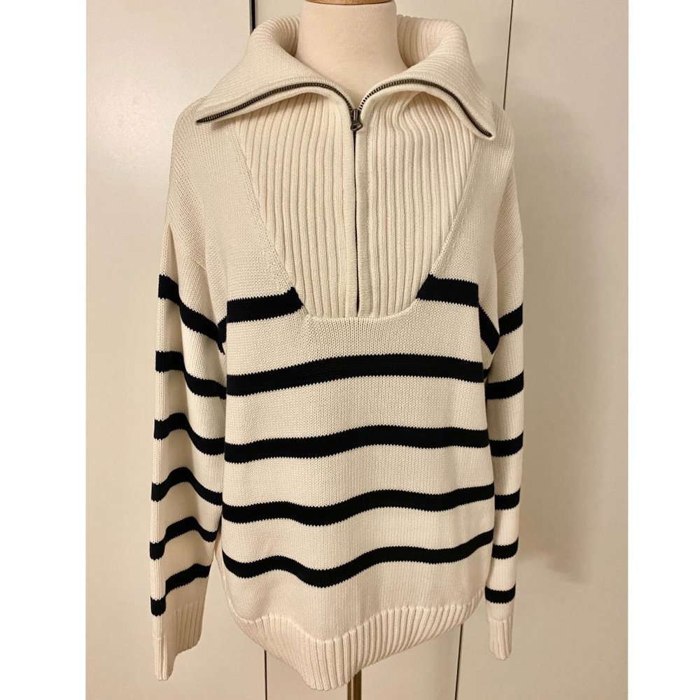 Zara Oversized Stripe Knit Sweater knitwear